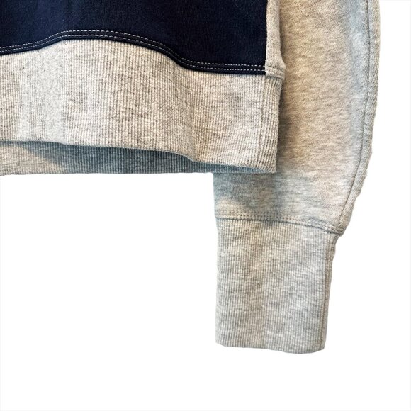 TOMMY HILFIGER Sport Crop Crew Neck Sweatshirt - Small‎ - Gray, navy, red  NWOT - Picture 3 of 7